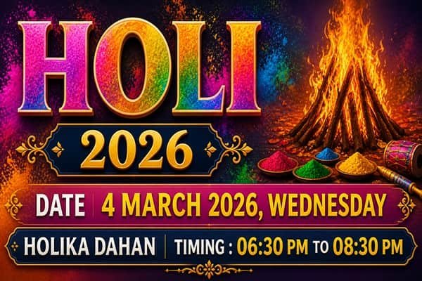 holi 2026 date holika dahan timing